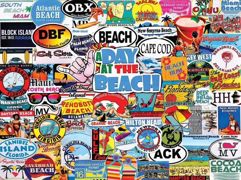 A Day At The Beach (1448Pz) - 1000 Pieces 1