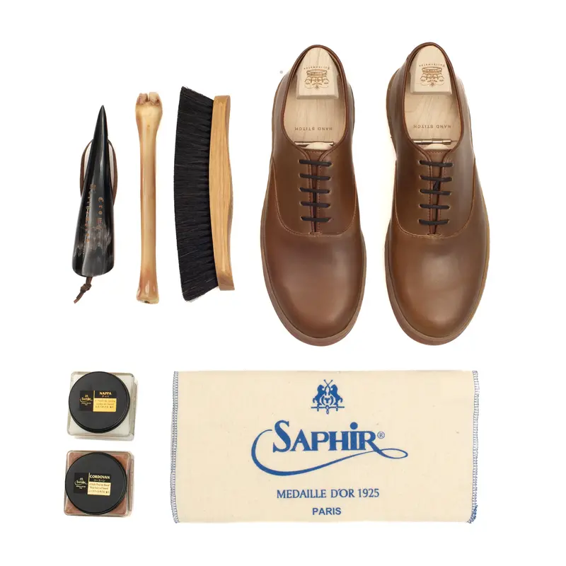 Abbey Oxford - Horween Bourbon Shell Cordovan - Deluxe Care Pack 1