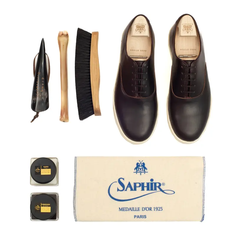 Abbey Oxford - Horween No 8 Shell Cordovan - Deluxe Care Pack 1