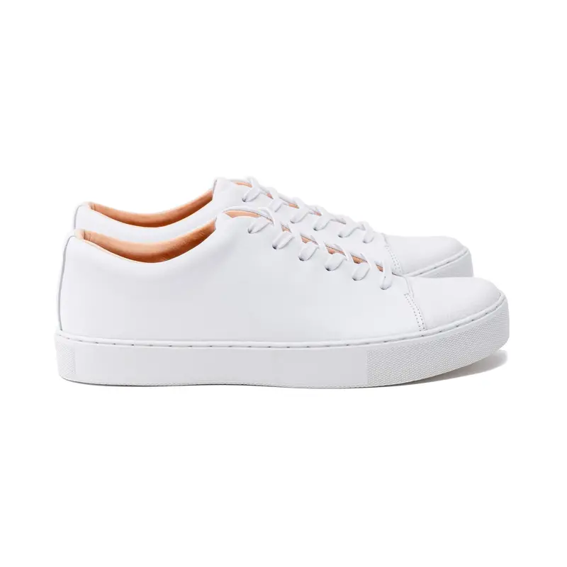 Abington Toe Cap - All White Calf 1