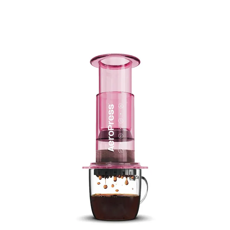 Aeropress Clear Coffee Maker (Pink) 1