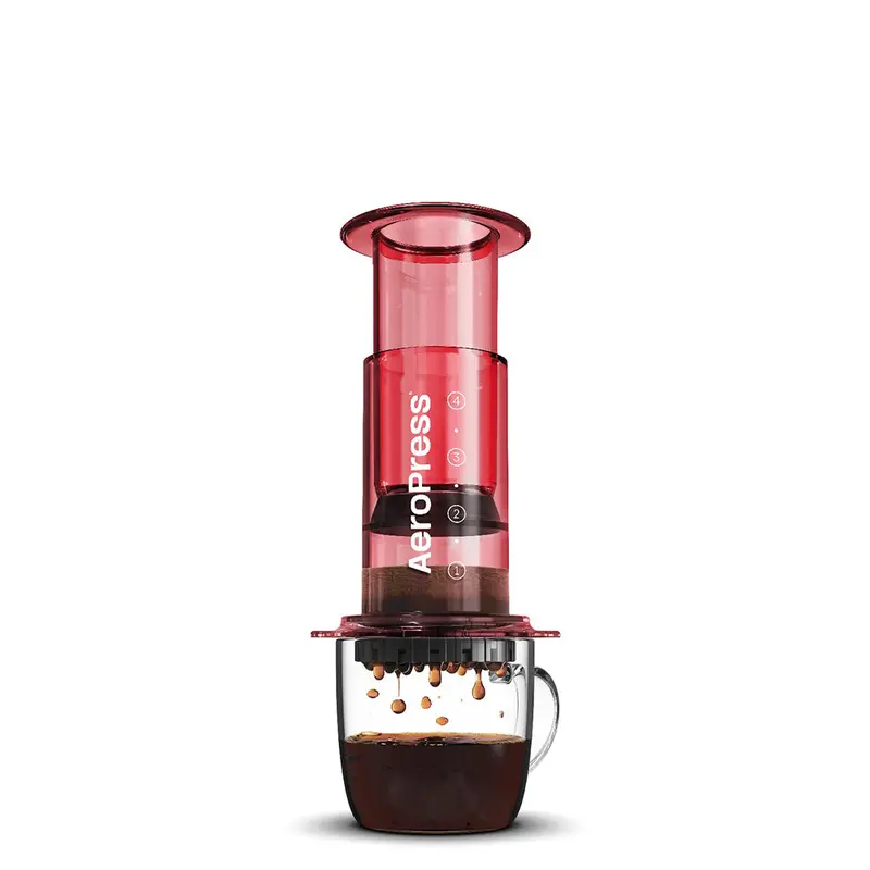 Aeropress Clear Coffee Maker (Red) 1