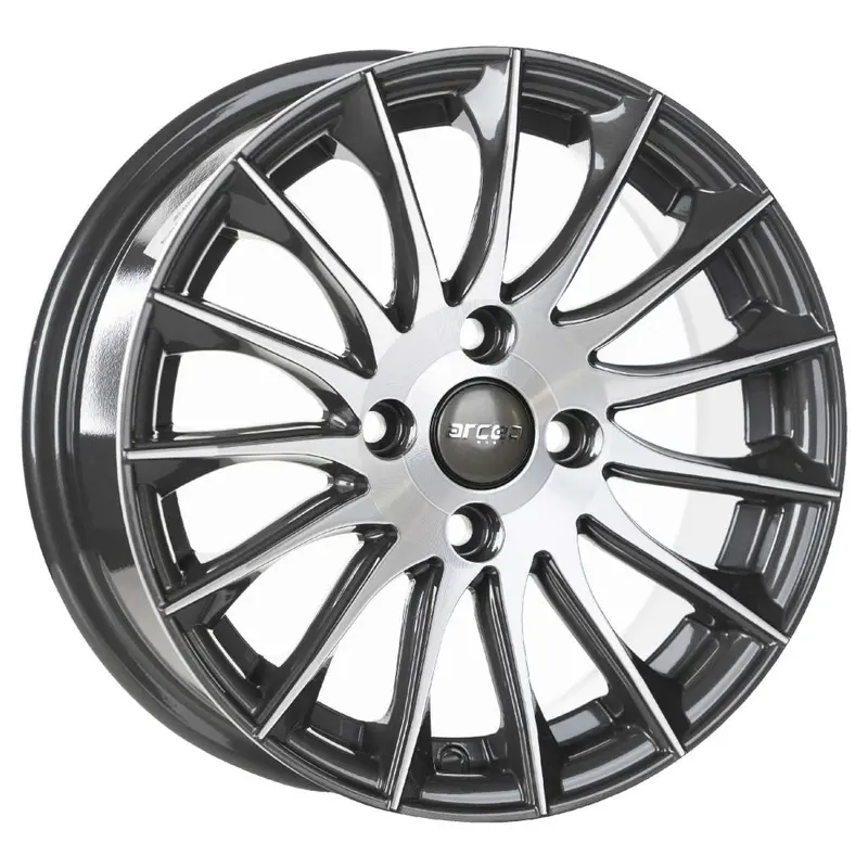 Arc-403-02 5.5X14"-4X100 Et35 67.1 Gun Metal Diamond Jant (4 Adet) 1