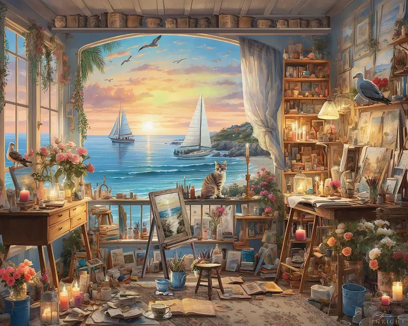 Art Studio (2002Pz) - 1000 Piece Jigsaw Puzzle 1