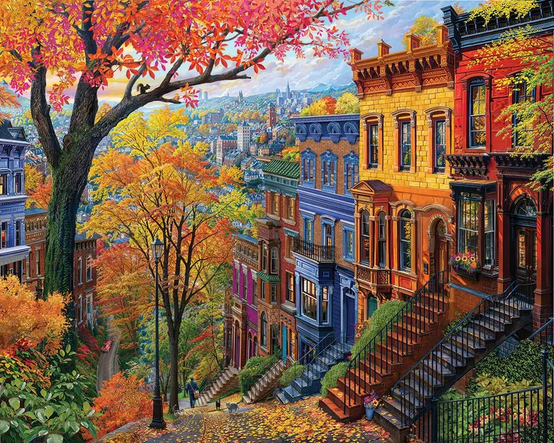 Autumn In The City (1929Pz) - 1000 Piece Jigsaw Puzzle 1