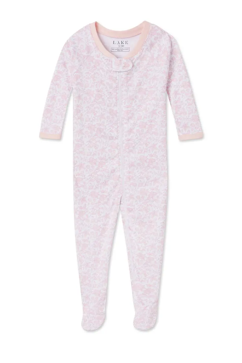 Baby Sleeper In English Rose Garden Floral 1