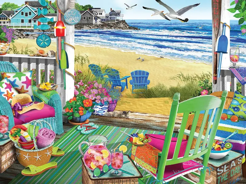 Beach Time (2130Pz) - 500 Piece Jigsaw Puzzle 1