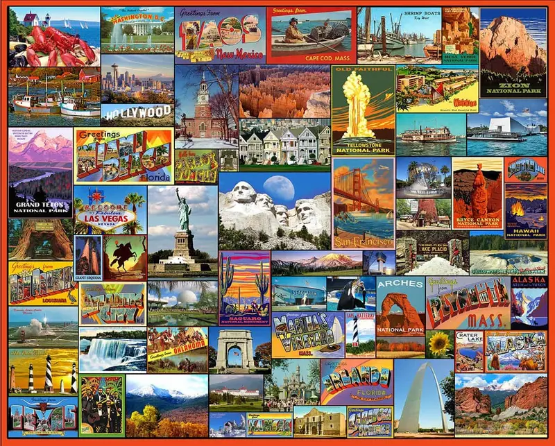Best Places In America (1119Pz) - 1000 Piece Jigsaw Puzzle 1