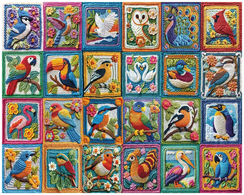 Bird Crochet (2047Pz) - 1000 Piece Jigsaw Puzzle 1
