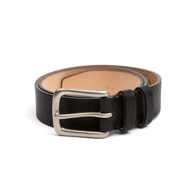 Black Horween Buffalo Leather Belt 1