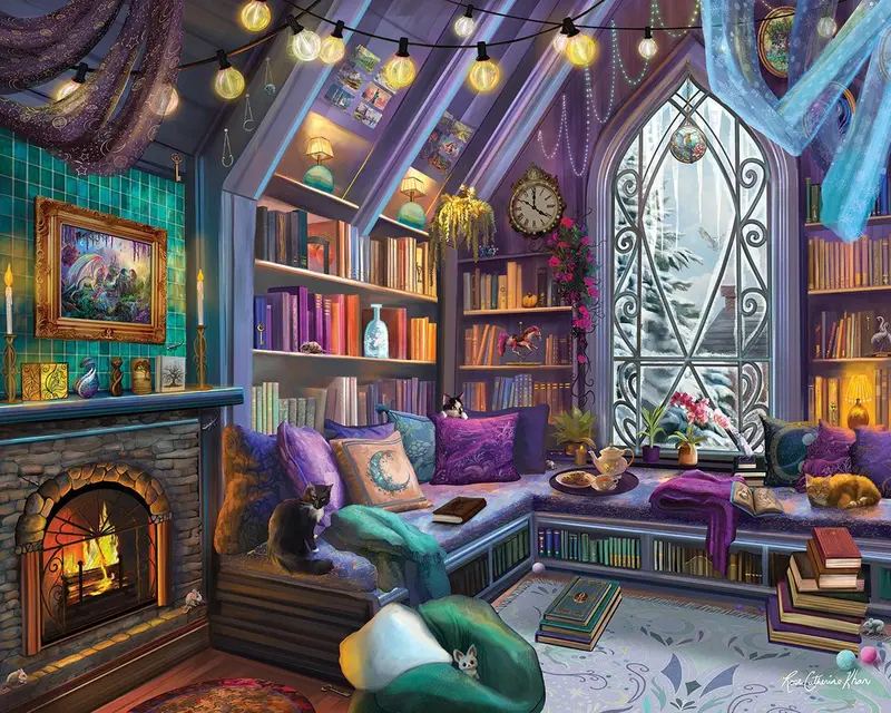 Book Nook (1886Pz) - 1000 Piece Jigsaw Puzzle 1