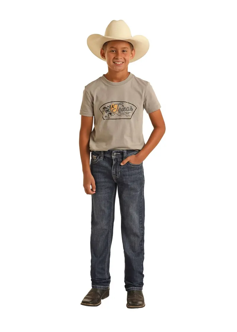 Boy's Rock & Roll Raised Denim Revolver Jean 1