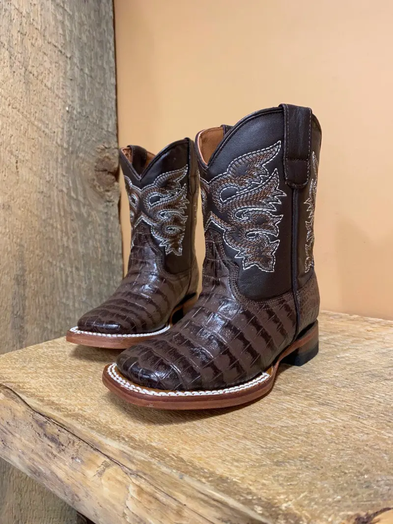 Boy's Tanner Mark Brady Caiman Print Boot 1
