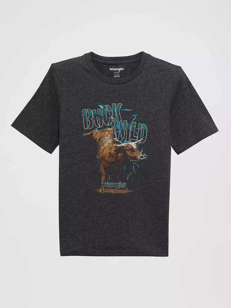 Boy's Wrangler Buck Wild Logo Tee 1