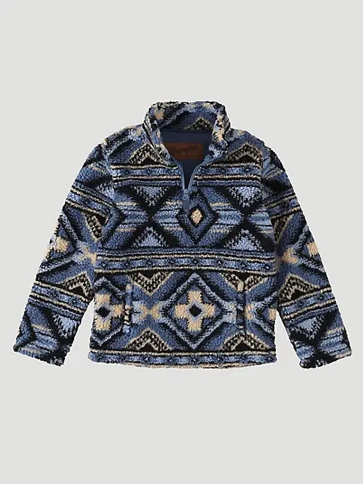 Boy's Wrangler Sherpa 1/4 Zip Pullover 1