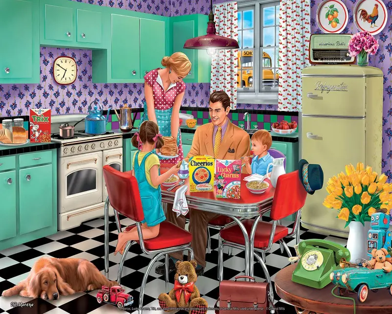Breakfast Table (1675Pz) - 1000 Piece Jigsaw Puzzle 1