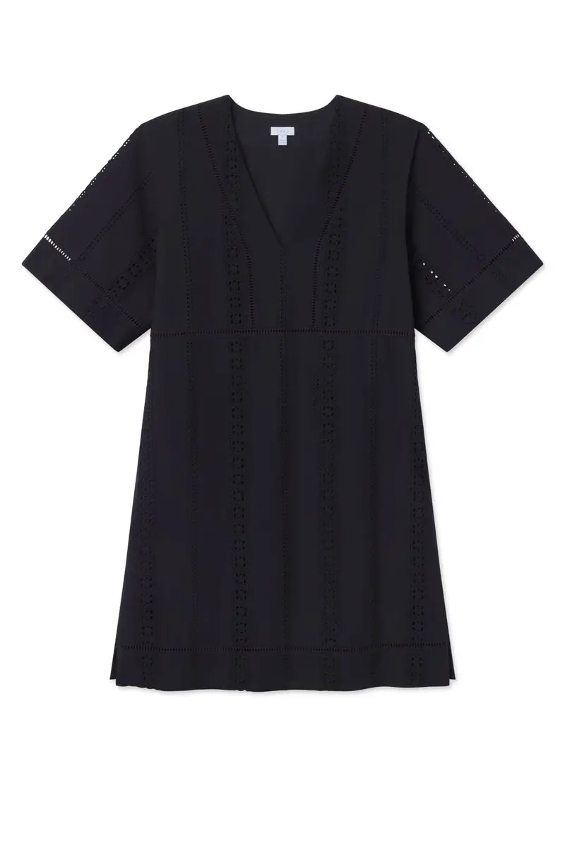 Cafe Dress In Black Eyelet 1