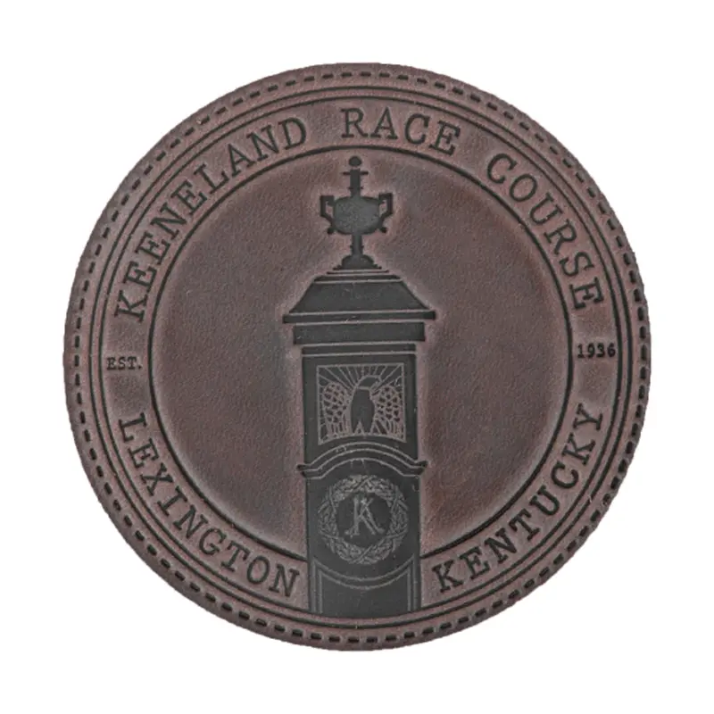 Clayton & Crume Keeneland 4-Pack Leather Coasters 1