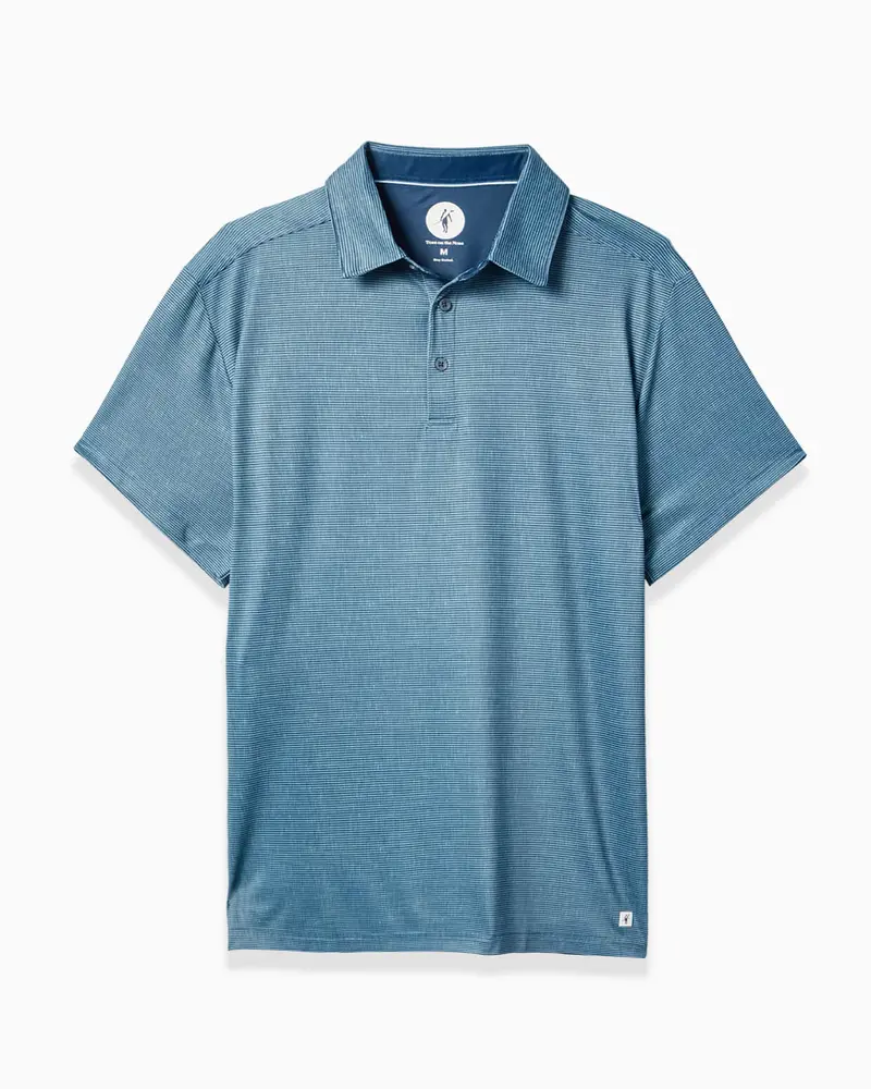 Clubhouse Polo | Navy Pinstripe 1