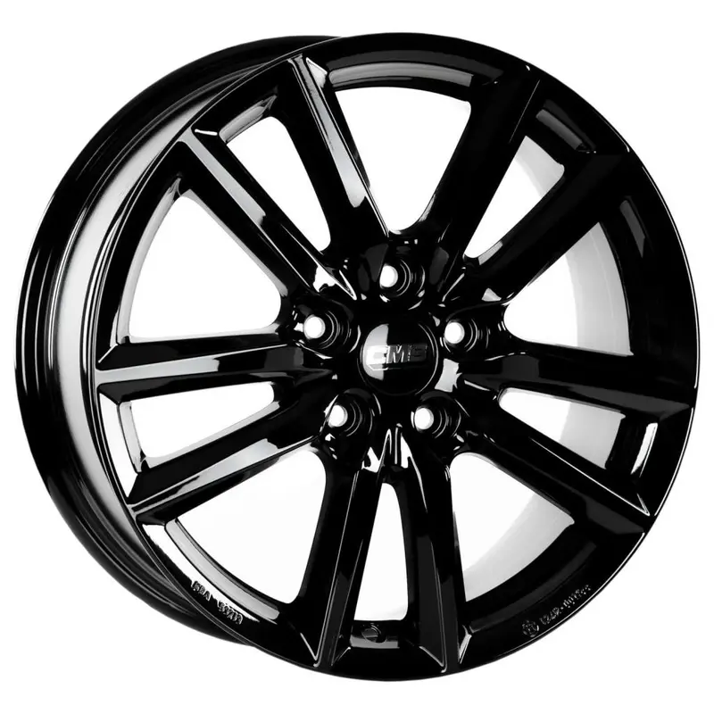 Cms-1277-02 7.0X17" -5X114.3 Et53 67.2 Complete Black Gloss Jant (4 Adet) 1