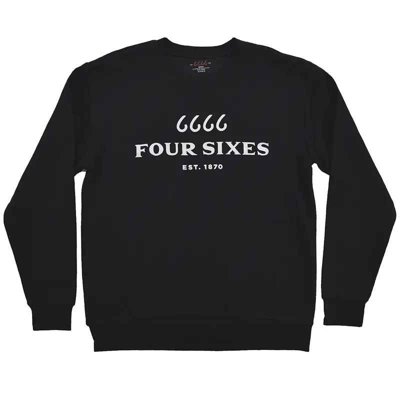 Crewneck Sweatshirt - Black W/ White Logo 1