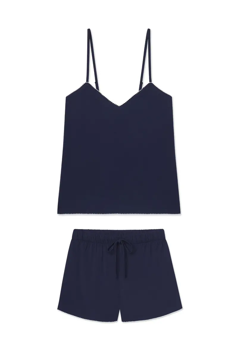 Dreammodal™ Cami Shorts Set In English Navy 1