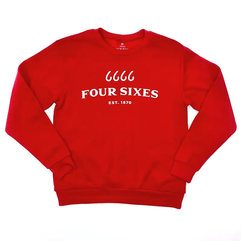 Fleece Crewneck Sweatshirt - Red 1