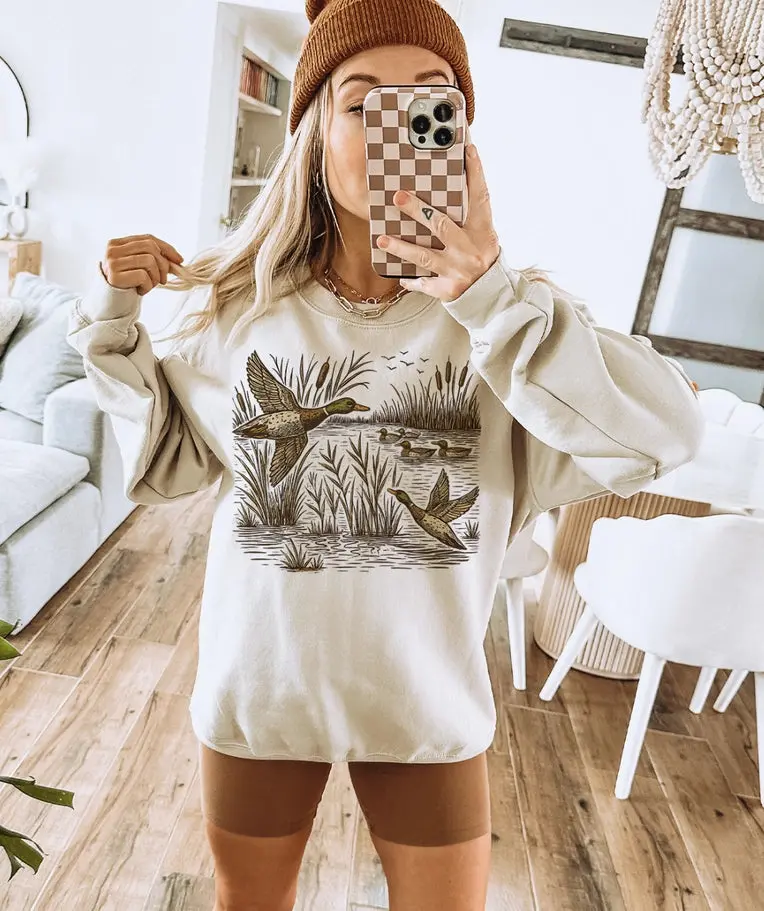 Flying Mallards Cream Sweatshirt 1