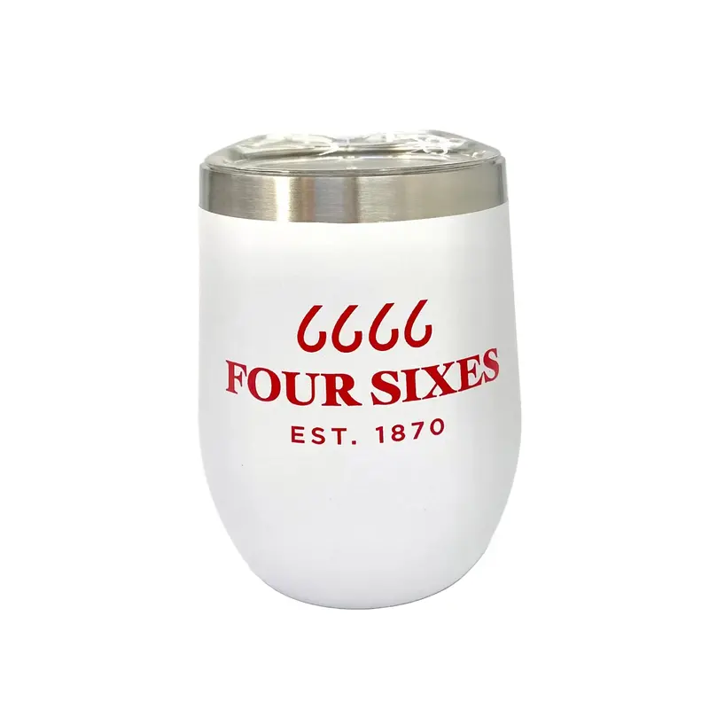 Four Sixes 12Oz Wine Tumbler White 1
