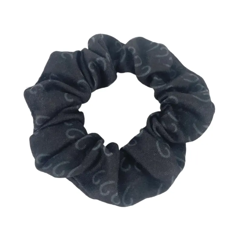 Four Sixes Black/Grey Scrunchie 1
