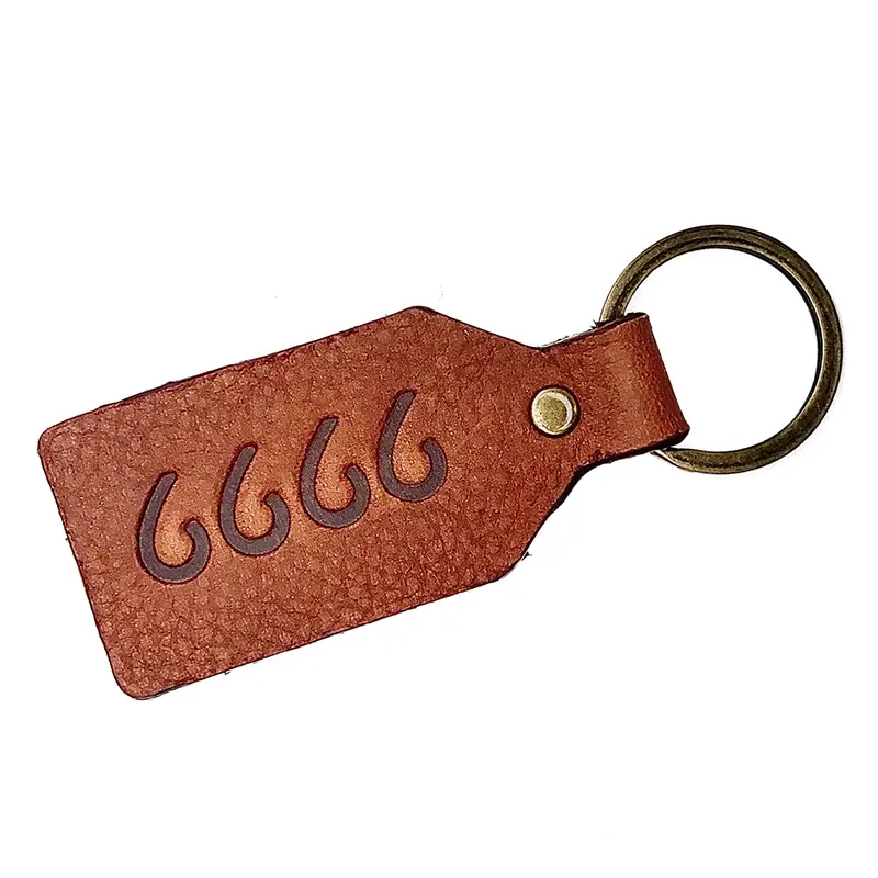 Four Sixes Brand Leather Keychain 1