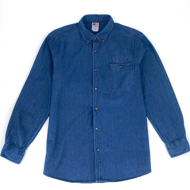 Four Sixes Button Down Denim Shirt 1