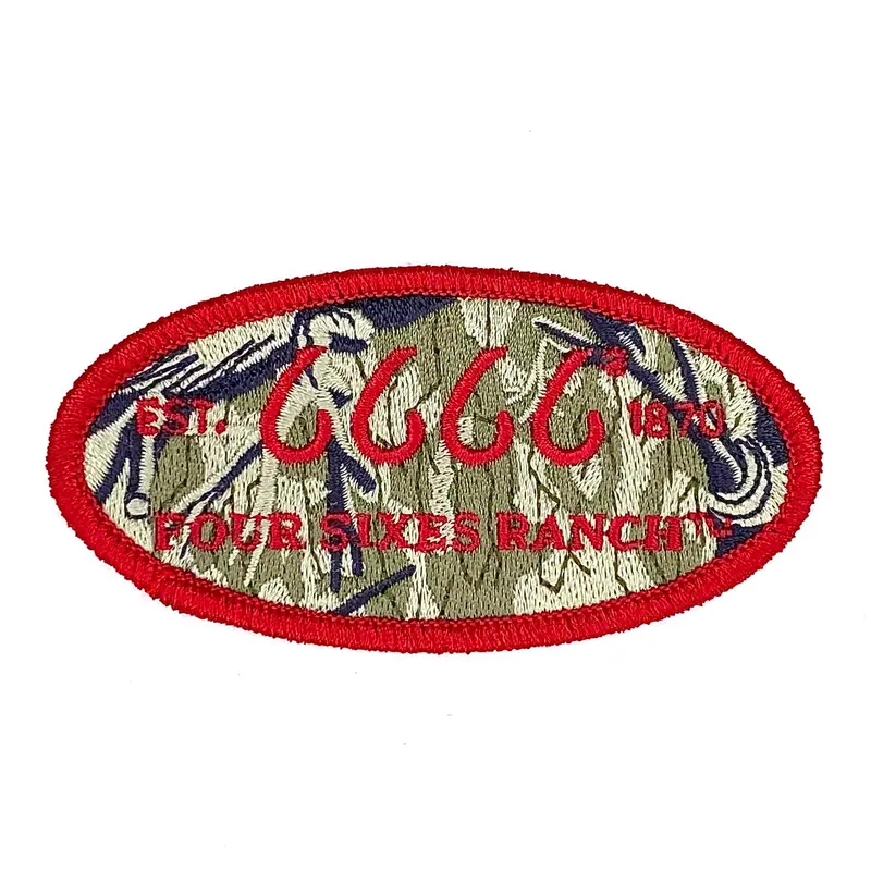 Four Sixes Camo Oval Patch 1