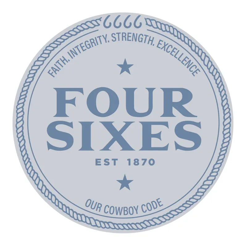 Four Sixes Cowboy Code Sticker 1
