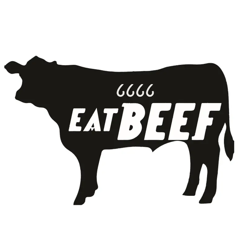 Four Sixes Eat Beef Sticker 1
