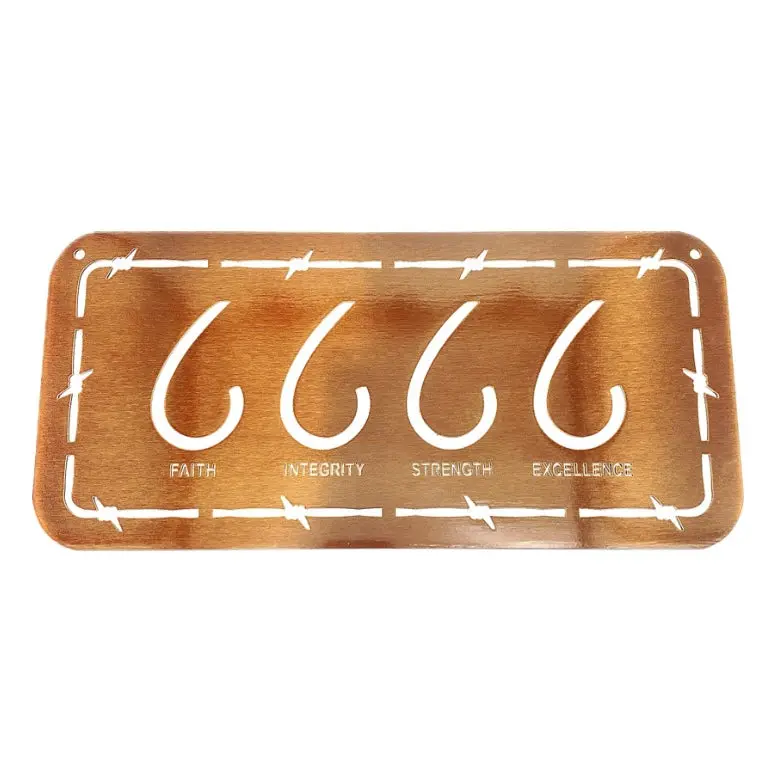 Four Sixes Jdh Cowboy Code Sign- Copper 1