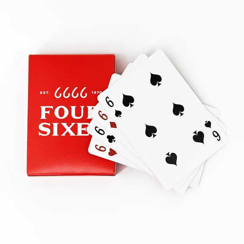 Four Sixes Playing Cards 1