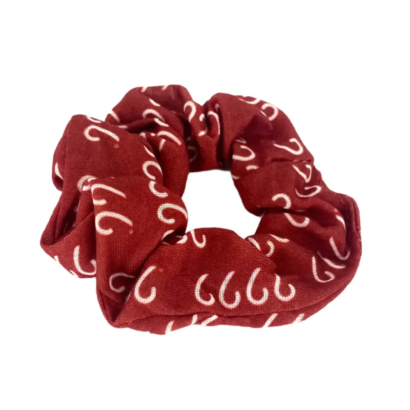 Four Sixes Red/White Scrunchie 1