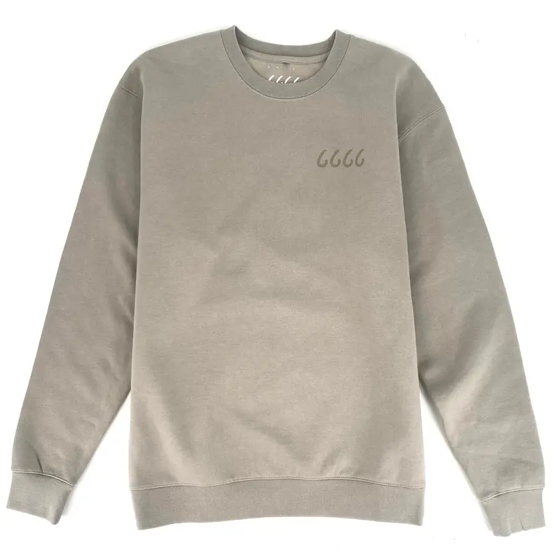 Four Sixes Tone On Tone Sweatshirt-Cement 1