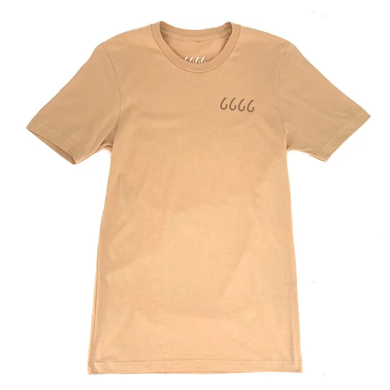 Four Sixes Tone On Tone T-Shirt-Sand Dune 1