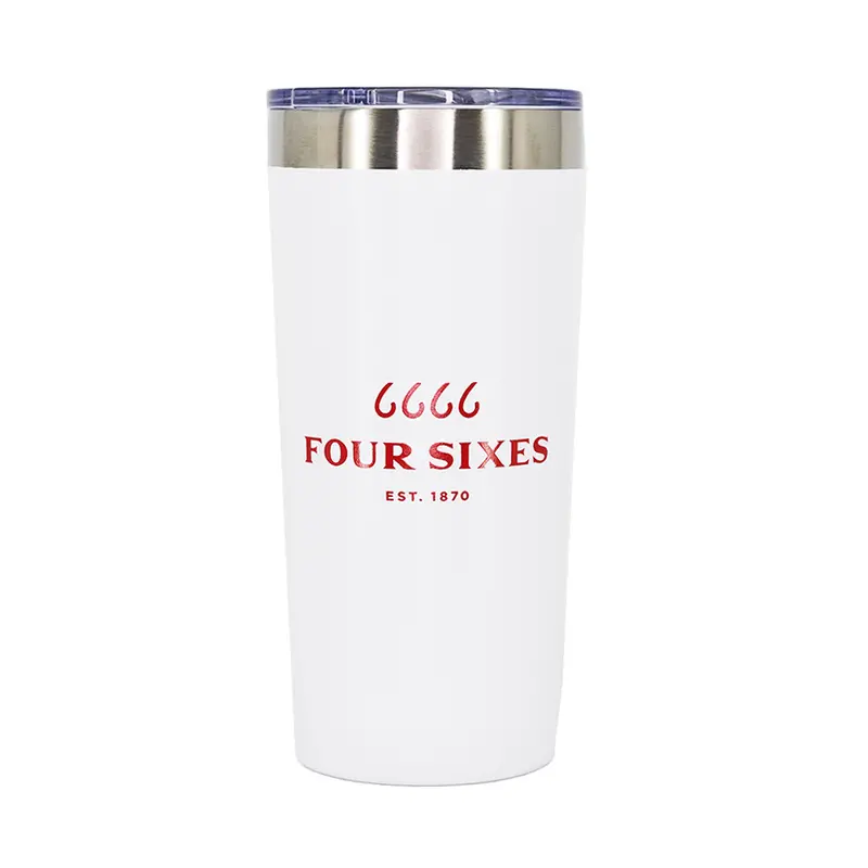 Four Sixes White 18Oz Tumbler 1