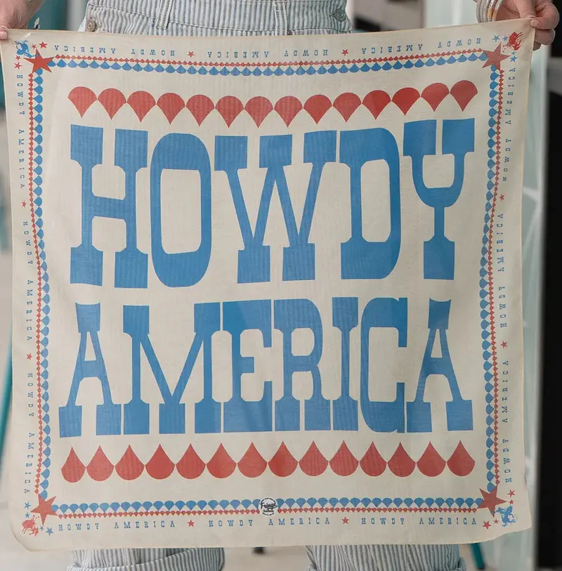 Fringe Scarves Howdy America Bandana 1