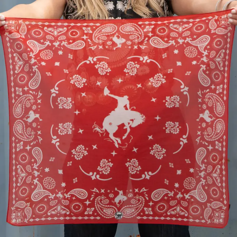 Fringe Scarves Renegade Red Bandana 1