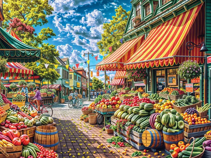 Fruit Market (2090Pz) - 500 Piece Jigsaw Puzzle 1