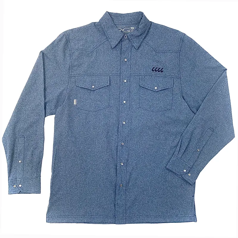 Gg Deep Water Ls Pearl Snap Shirt 1