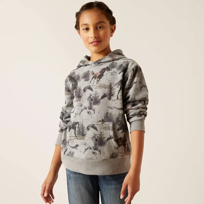 Girl's Ariat Misty Horse Print Hoodie 1
