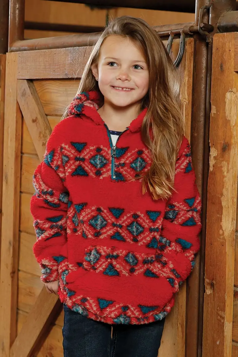 Girl's Cruel Girl Red Fleece Hoodie 1