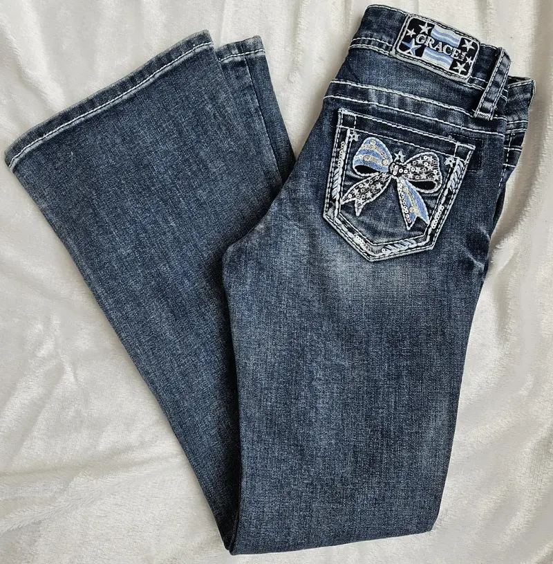 Girl's Grace In La Americana Bow Jean 1