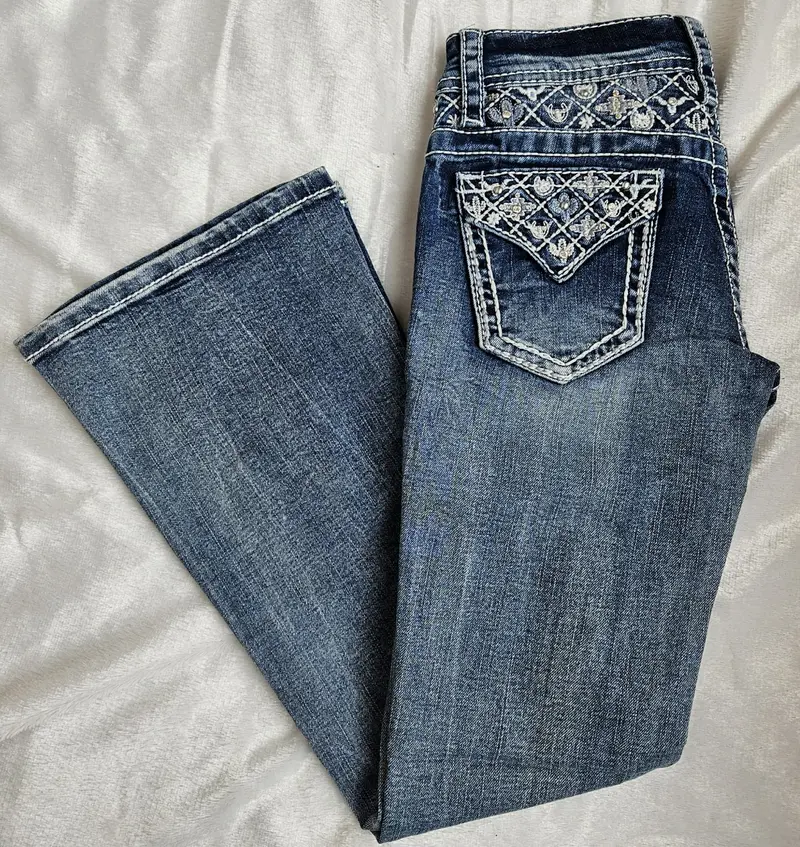 Girl's Grace In La Western Embroidered Jean 1