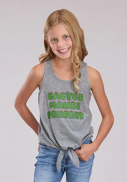 Girl's Roper Cactus Makes Perfect Graphic Tank 1